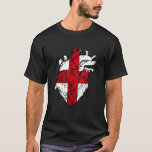 Engelska Heart England Flagga St George's Kor Engl T Shirt