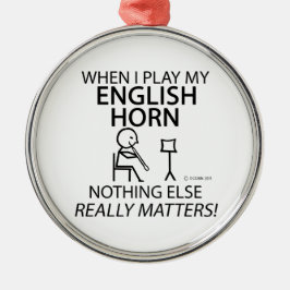 Engelska Horn Ingenting annat Julgransprydnad Metall