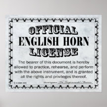 Engelska Horn Licence