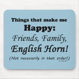 Engelska Horn Makes Me Lycklig Musmatta