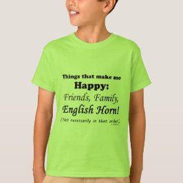 Engelska Horn Makes Me Lycklig Tee