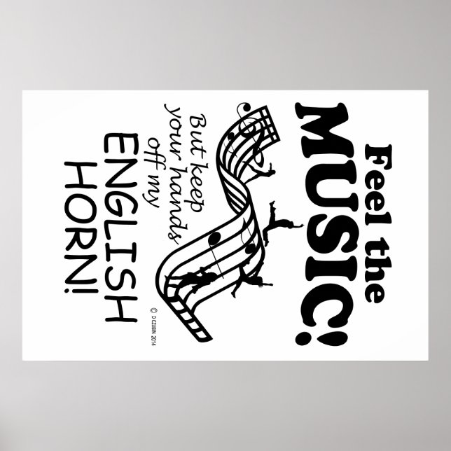 Engelska hornen känner musiken poster (Framsidan)