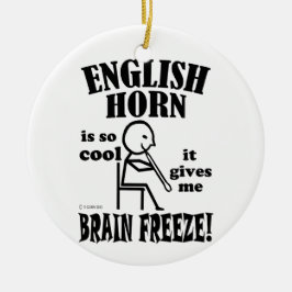 Engelska hornet, Brain Freeze Julgransprydnad Keramik