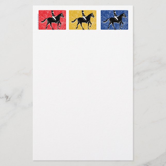 Engelska Horse and Rider Brevpapper (Framsida)