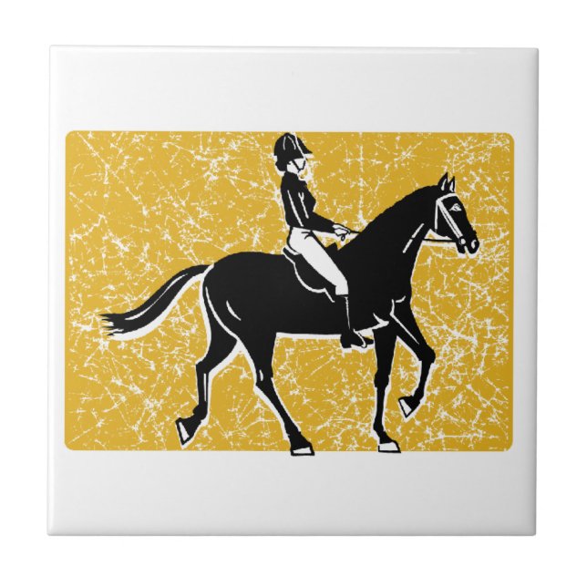 Engelska Horse and Rider Kakelplatta (Framsidan)