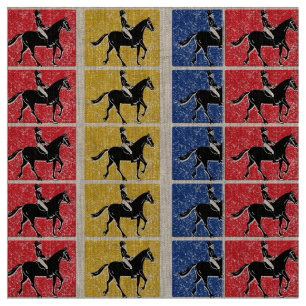 Engelska Horse and Rider Tyg