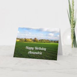 Engelska hösten - Personlig Birthday Kort