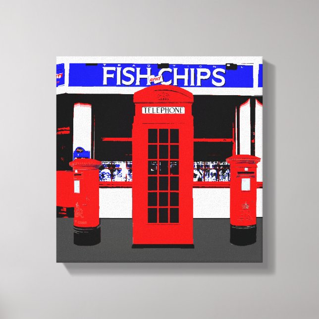 Engelska ikoner Modern Art-omslagna arbetsyta Canvastryck (Framsida)