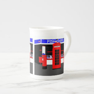 Engelska ikoner Typically England Benporslin Mugg