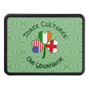 Engelska Irish USA flagga Shamrock Personlig Dragkroksskydd