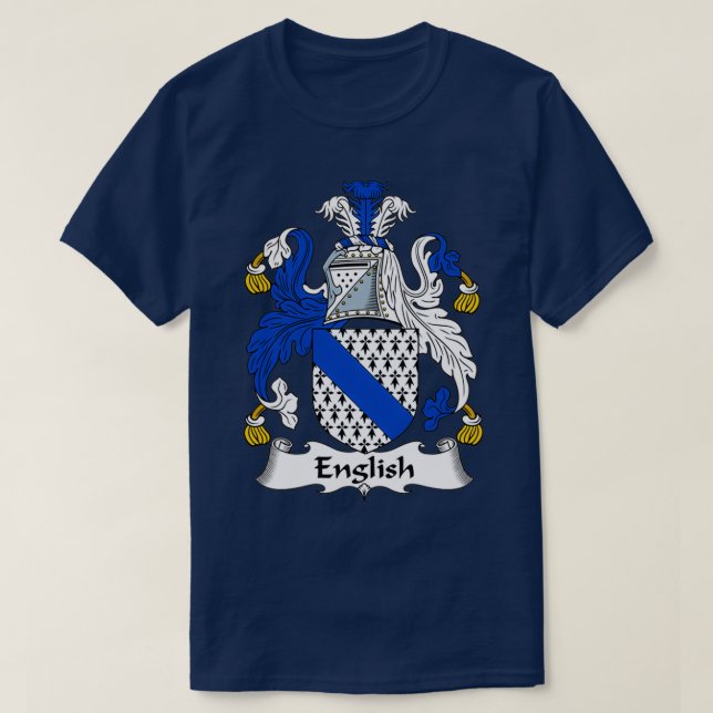 Engelska Jacka av Arm Family Crest T Shirt (Design framsida)