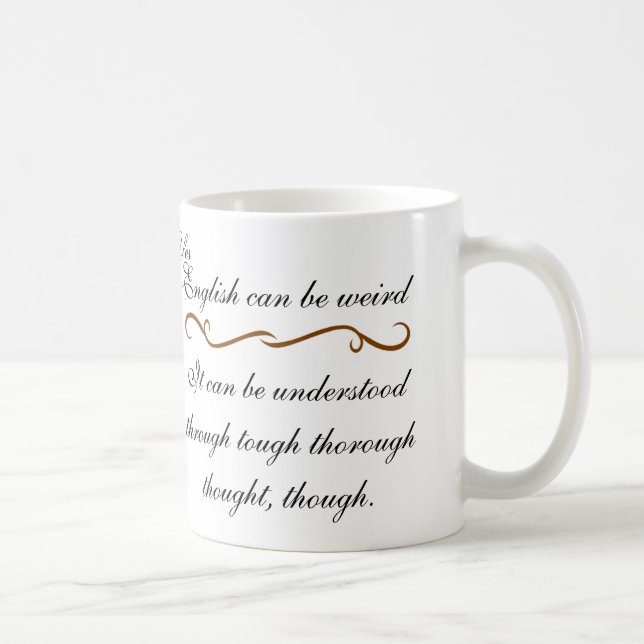 Engelska kan vara kusligt kaffemugg (Höger)