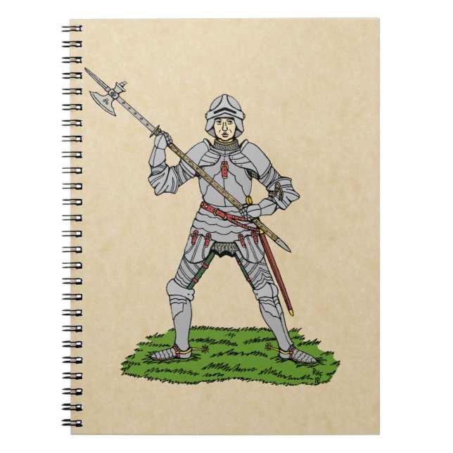 Engelska Knight på 1500-talet Anteckningsbok (Framsidan)