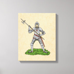 Engelska Knight på 1500-talet Canvastryck