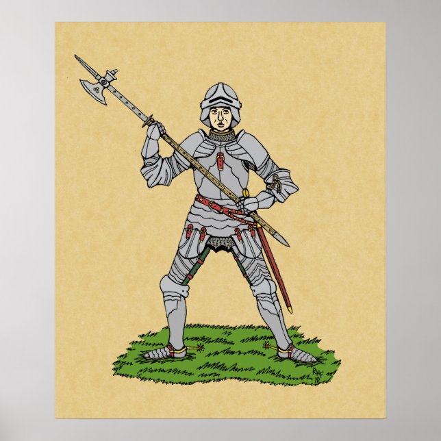 Engelska Knight på 1500-talet Poster (Framsidan)