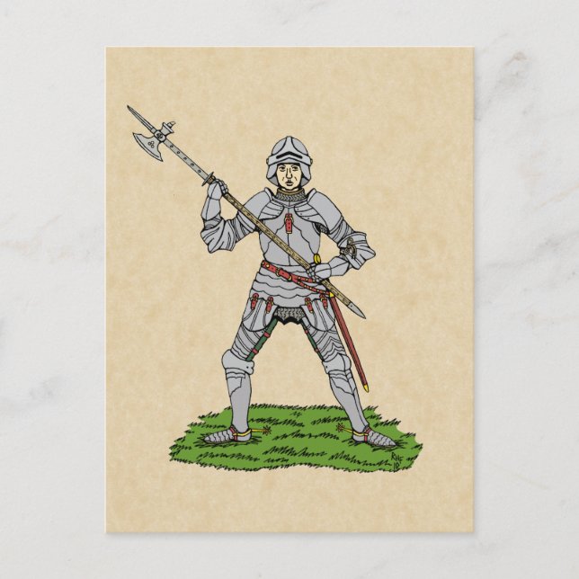 Engelska Knight på 1500-talet Vykort (Framsida)