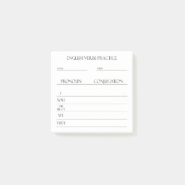 Engelska | Konjugationspraxis för verb Post-it Block