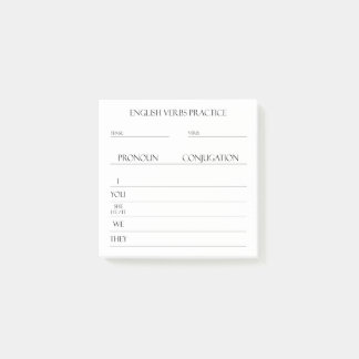 Engelska | Konjugationspraxis för verb Post-it Block