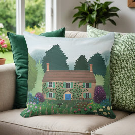Engelska Land Cottage Garden House Kudde