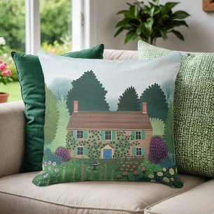 Engelska Land Cottage Garden House Kudde