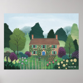 Engelska Land Cottage House Poster