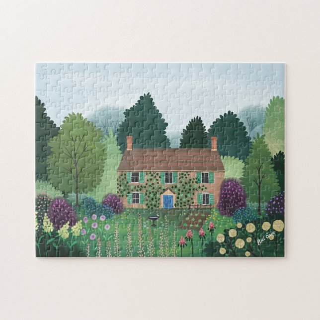 Engelska Land Cottage House Pussel (Horisontell)