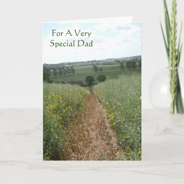 Engelska landsbygden med versaler för pappa kort (Framsida)