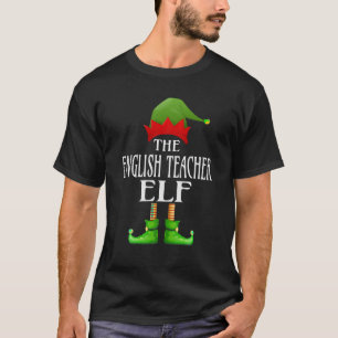 Engelska lärare Elf Funny Family Matching Group Ch T Shirt