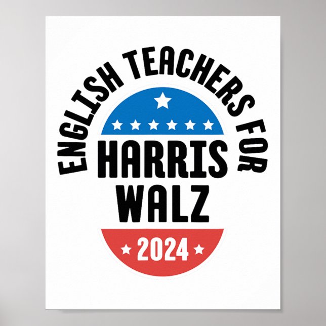 Engelska lärare for Harris Wheimer 2024 Poster (Framsidan)