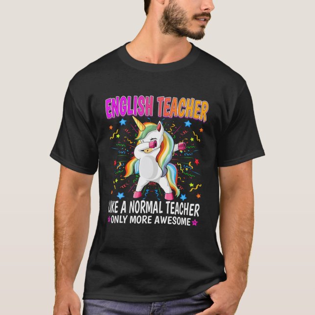 Engelska lärare som en vanlig lärare bara mer Mors T Shirt (Framsida)