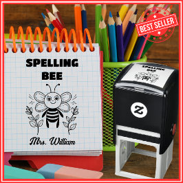 Engelska lärare stavning Bee Grading Encouragement Självfärgande Stämpel