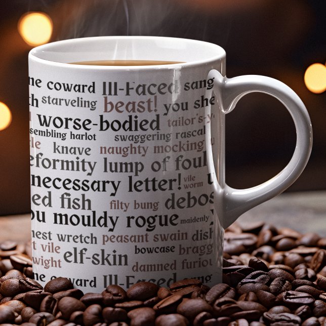 Engelska lärarteaterns skolslut Shakespeare Kaffemugg (shakespeare insults mug
)