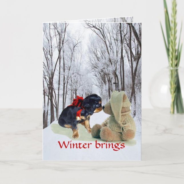 Engelska Leksak-spanska julen Helgkort (Framsida)