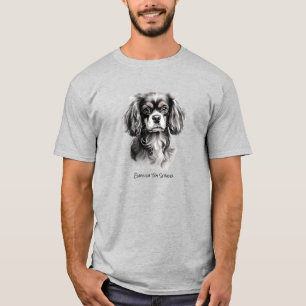 Engelska Leksak Spanska Svarta och vita Silhouette T Shirt