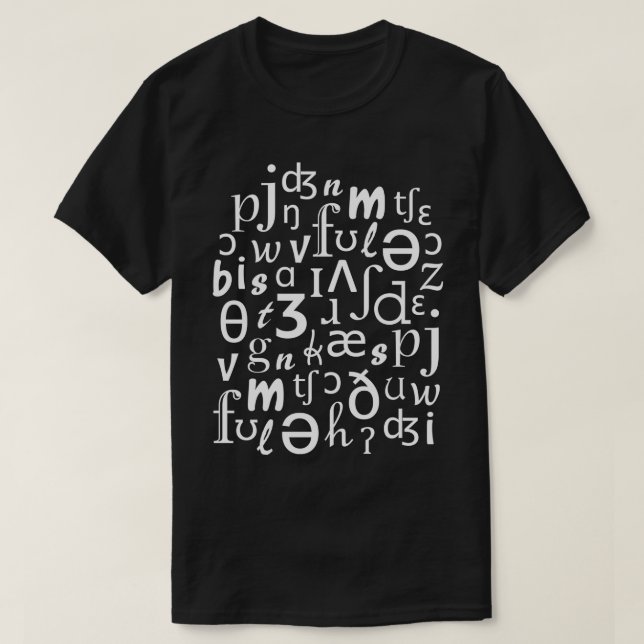 Engelska Ljud Linguistics Black T Shirt (Design framsida)