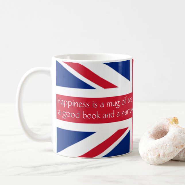 Engelska lyckan Tea Bok Narrowboat Mugg (Med munk)