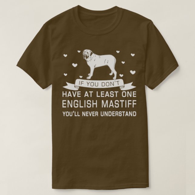 Engelska Mastiff 1 T Shirt (Design framsida)
