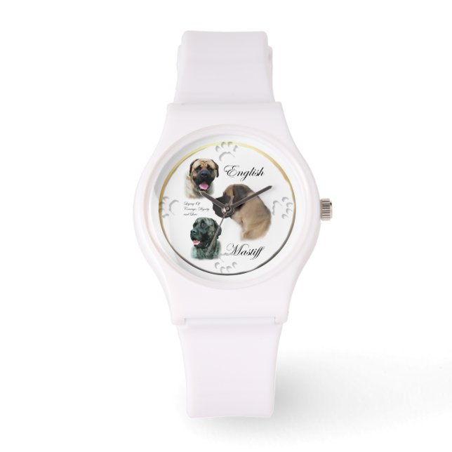 Engelska Mastiff Art Armbandsur (Framsida)