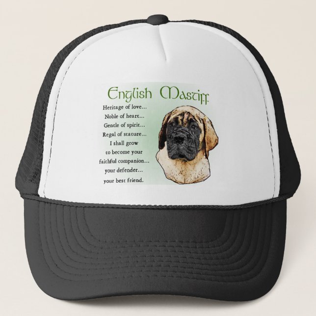 Engelska Mastiff Art Gifts Keps (Framsida)
