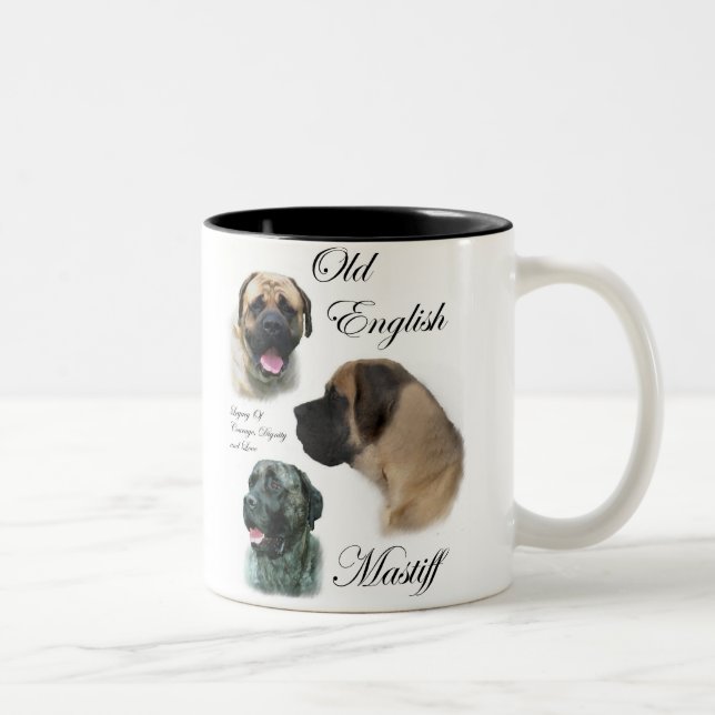 Engelska Mastiff Art Gifts Två-Tonad Mugg (Höger)