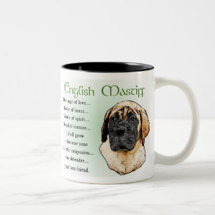 Engelska Mastiff Art Gifts Två-Tonad Mugg