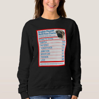 Engelska Mastiff Hund aveln Owner Nutrition Facts T Shirt