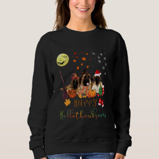 Engelska Mastiff Hund Lycklig Hallothanksmas Famil T Shirt