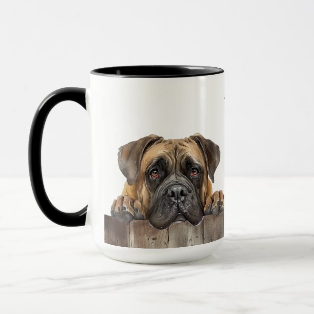 Engelska Mastiff Hund Mugg (Vänster)