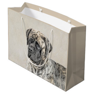 Engelska Mastiff-målning (Brindle) - Hund Art