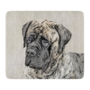 Engelska Mastiff-målning (Brindle) - Hund Art
