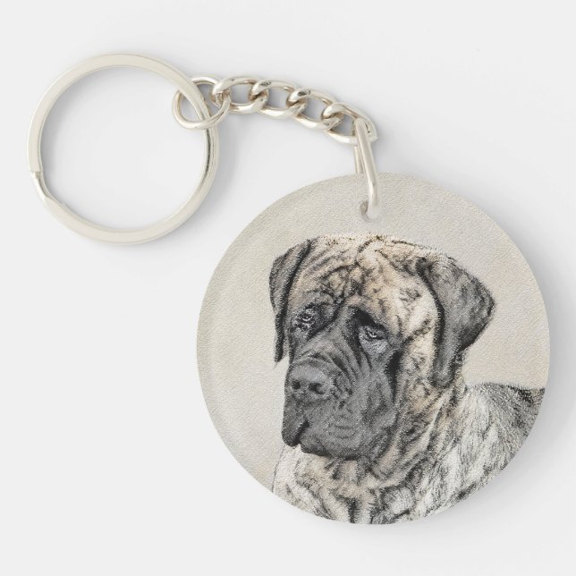Engelska Mastiff-målning (Brindle) - Hund Art (Framsidan)