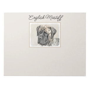 Engelska Mastiff-målning (Brindle) - Hund Art Anteckningsblock