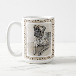 Engelska Mastiff-målning (Brindle) - Hund Art Kaffemugg