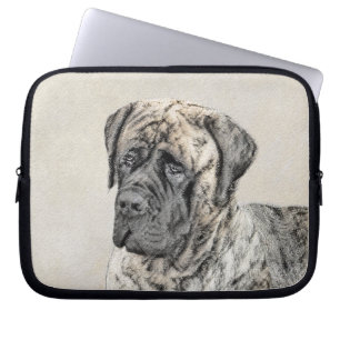 Engelska Mastiff-målning (Brindle) - Hund Art Laptop Fodral